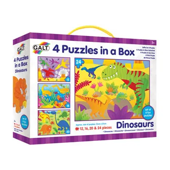 Galt - 4 puzzles in a box - Dinosaurs - Modern Teaching Aids NZ
