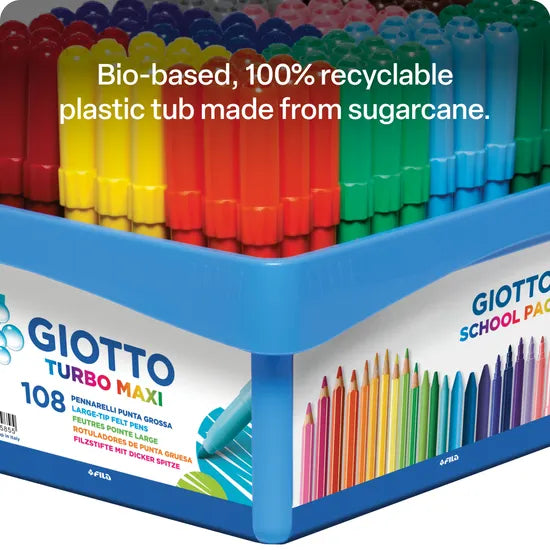 Giotto Turbo Maxi Markers - Pack of 108 - Modern Teaching Aids NZ