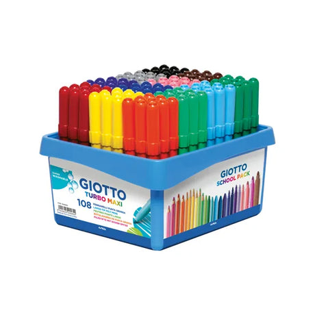 Giotto Turbo Maxi Markers - Pack of 108 - Modern Teaching Aids NZ