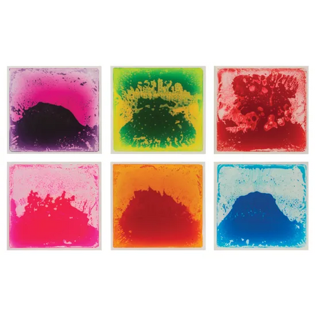 Giant Sensory Liquid Play Tiles - Square - Pack of 6 - Modern Teaching Aids NZ