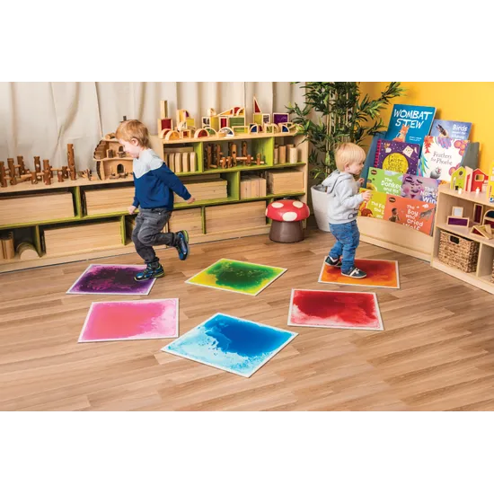 Sensory Liquid Floor Tiles - Large Square - Pack of 12