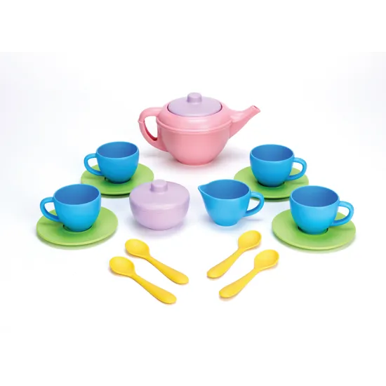 Green Toys - Tea Set 15 Pieces - Modern Teaching Aids NZ