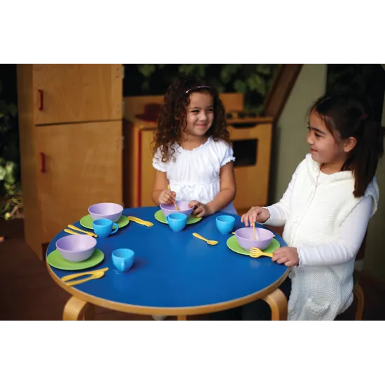 Green Toys Dinner Dish Set Recycled Plastic - 24 Pieces - Modern Teaching Aids NZ