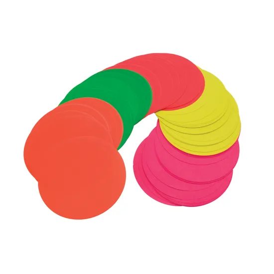 Fluorescent Paper Circles 18cm 70gsm - Pack of 120 - Modern Teaching Aids NZ