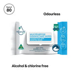 CleanLife Biodegradable Hospital Grade Disinfectant Wipes - Pack of 80