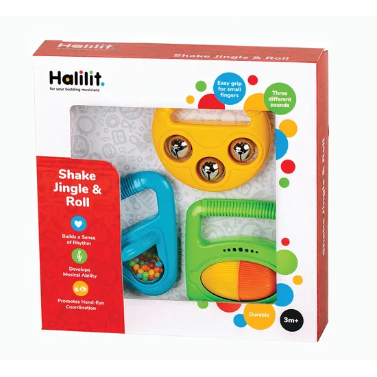Halilit - Shake Jingle & Roll Set of 3 - Modern Teaching Aids NZ