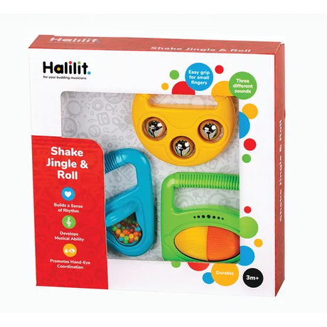 Halilit - Shake Jingle & Roll Set of 3 - Modern Teaching Aids NZ