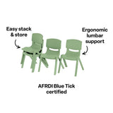 Ergerite Student Chair - Jade Green - 30cm Seat Height - Modern Teaching Aids NZ