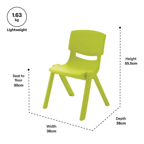 Ergerite Student Chair - Lime Green - 30cm Seat Height - Modern Teaching Aids NZ