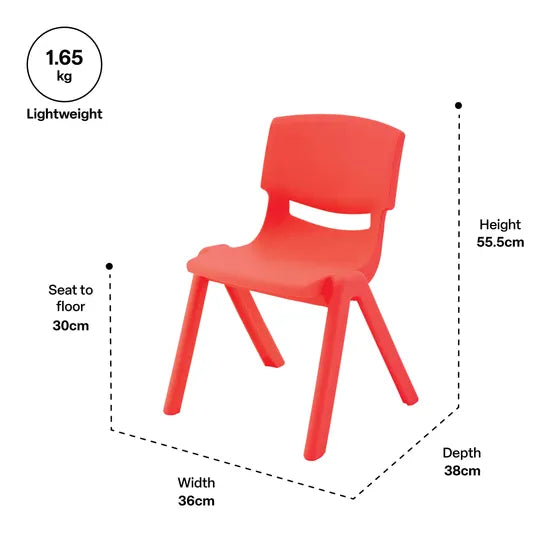 Ergerite Student Chair - Red - 30cm  Seat Height - Modern Teaching Aids NZ