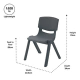 Ergerite Student Chair - Grey - 26cm Seat Height - Modern Teaching Aids NZ