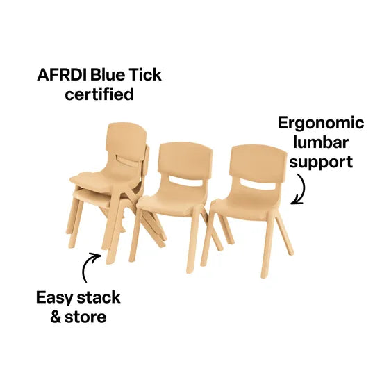 Ergerite Student Chair - Wheat - 26cm Seat Height - Modern Teaching Aids NZ