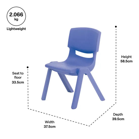 Ergerite Student Chair - Blue - 33.5cm Seat Height - Modern Teaching Aids NZ