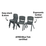 Ergerite Student Chair - Grey - 40cm Seat Height - Modern Teaching Aids NZ