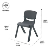 Ergerite Student Chair - Grey - 44cm Seat Height - Modern Teaching Aids NZ