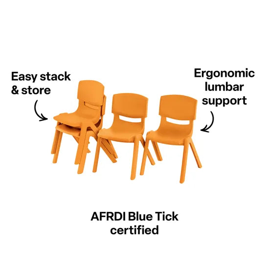 Ergerite Student Chair - Orange - 46cm Seat Height - Modern Teaching Aids NZ