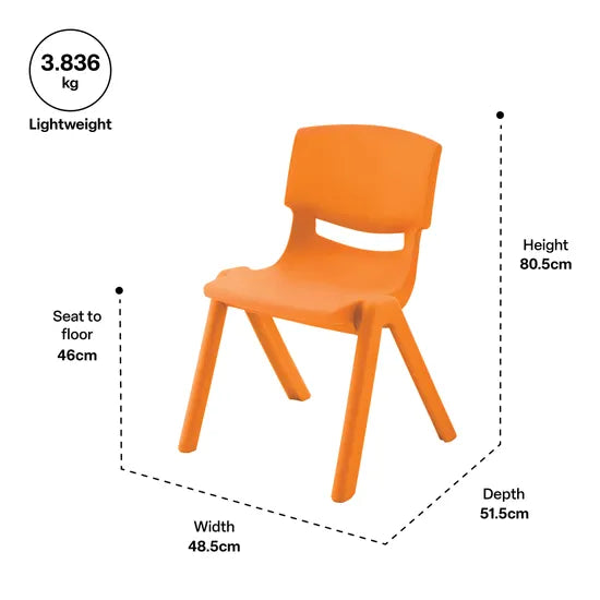 Ergerite Student Chair - Orange - 46cm Seat Height - Modern Teaching Aids NZ