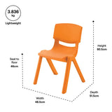 Ergerite Student Chair - Orange - 46cm Seat Height - Modern Teaching Aids NZ