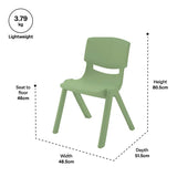 Ergerite Student Chair - Jade Green - 46cm Seat Height - Modern Teaching Aids NZ
