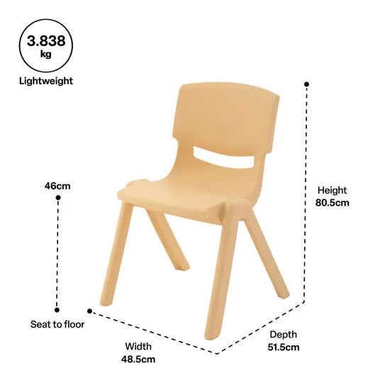 Ergerite Student Chair - Wheat - 46cm Seat Height - Modern Teaching Aids NZ