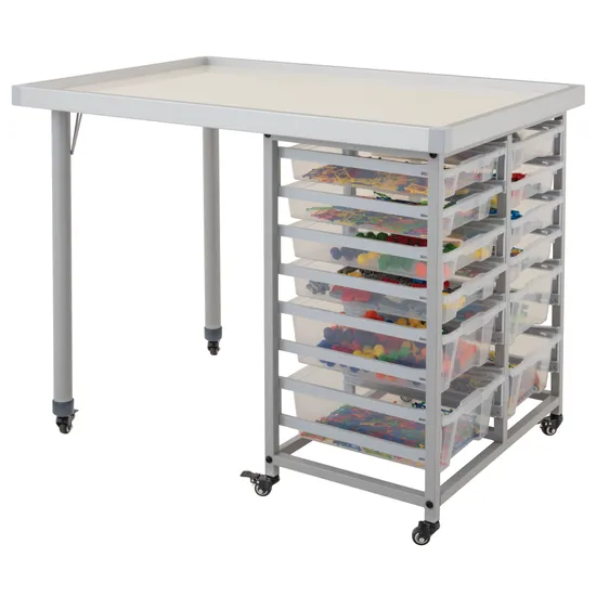 Ergerite STEM & Robotics Standing Table with Trays - 97 (H) cm