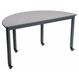 Ergerite Semi-circle Table on Castors - Grey - 66 (H) cm - Modern Teaching Aids NZ