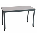 Ergerite Rectangular Table on Castors - Grey - 60 (H) cm - Modern Teaching Aids NZ