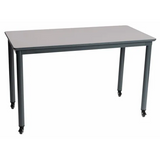 Ergerite Rectangular Table on Castors - Grey - 66 (H) cm - Modern Teaching Aids NZ