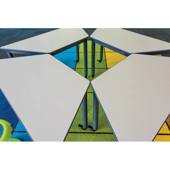 Ergerite Trapezoidal Table on Castors - Grey - 60 (H) cm - Modern Teaching Aids NZ