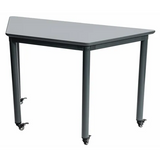 Ergerite Trapezoidal Table on Castors - Grey - 60 (H) cm - Modern Teaching Aids NZ