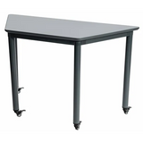 Ergerite Trapezoidal Table on Castors - Grey - 66 (H) cm - Modern Teaching Aids NZ