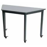 Ergerite Trapezoidal Table on Castors - Grey - 72 (H) cm - Modern Teaching Aids NZ