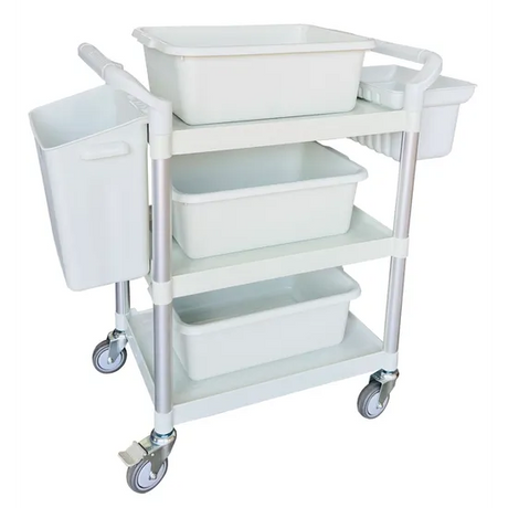 Utility Trolley with Accessory Tubs - White - Modern Teaching Aids NZ