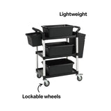Utility Trolley with Accessory Tubs Black - Modern Teaching Aids NZ