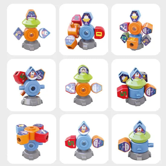 Magic Toy Spaceship Shape Sorter Building Set - Modern Teaching Aids NZ