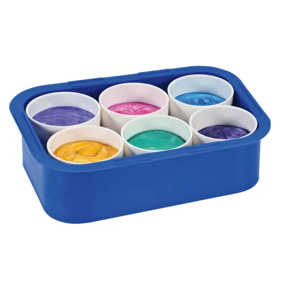 Paint Tray With 6 Pots - Modern Teaching Aids NZ