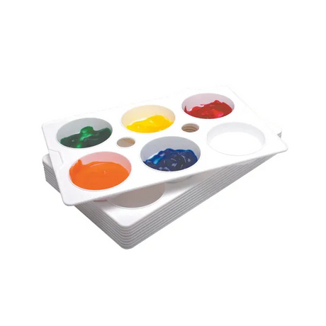 Paint Palettes 6 Well - Pack of 20 - Modern Teaching Aids NZ
