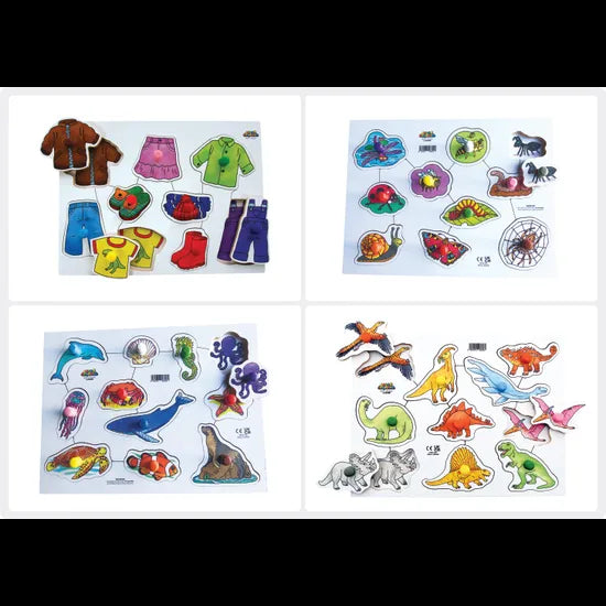 Assorted Peg Puzzle Set of 4