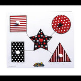 Black & White Shapes Peg Puzzle 5pc - Modern Teaching Aids NZ