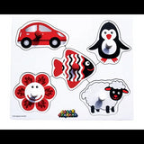 Black & White Objects Peg Puzzle 5pc - Modern Teaching Aids NZ