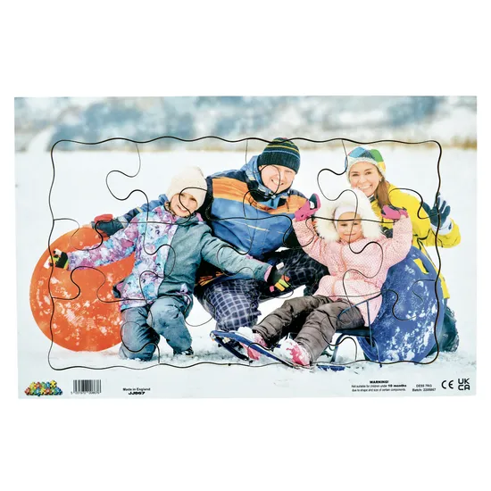 Family at the Snow Puzzle 12pc - Modern Teaching Aids NZ
