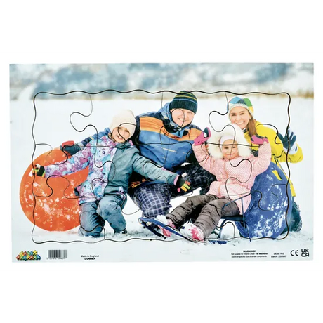 Family at the Snow Puzzle 12pc - Modern Teaching Aids NZ