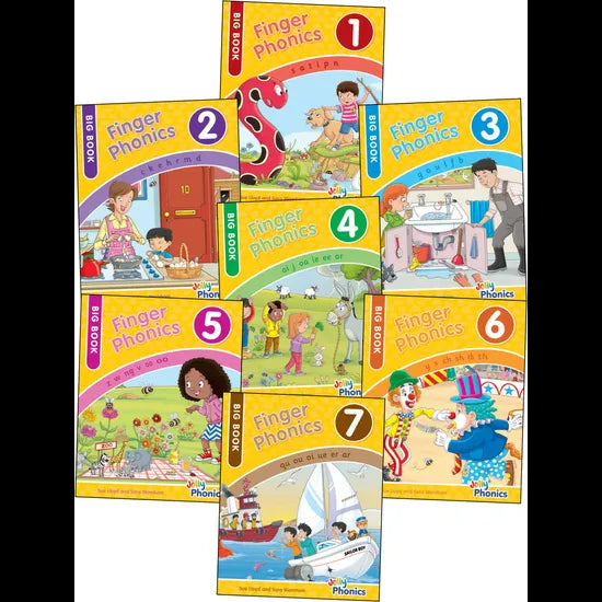 Jolly Phonics Finger Big Books 1-7 - Modern Teaching Aids NZ