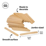 Jumbo Pop Sticks - Pack of 100 - Modern Teaching Aids NZ