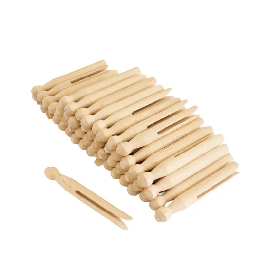 Wooden Natural Dolly Pegs 11 cm - Pack of 48