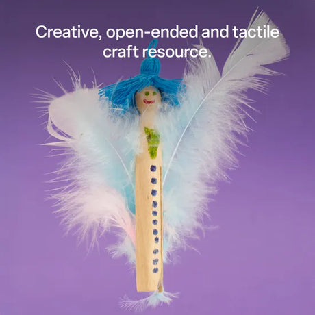 Wooden Natural Dolly Pegs 11 cm - Pack of 48