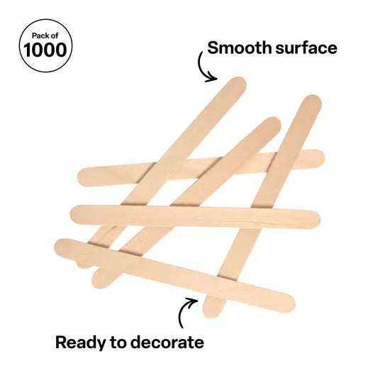 Paddle Pop Sticks Plain - Pack of 1000 - Modern Teaching Aids NZ