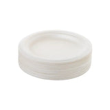 White Sugar Cane Eco Plate  18cm - Pk 50 - Modern Teaching Aids NZ