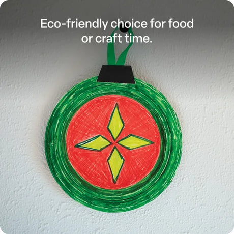 White Sugar Cane Eco Plate  18cm - Pk 50 - Modern Teaching Aids NZ