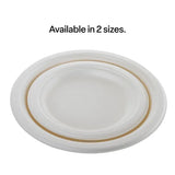 White Sugar Cane Eco Plate  18cm - Pk 50 - Modern Teaching Aids NZ